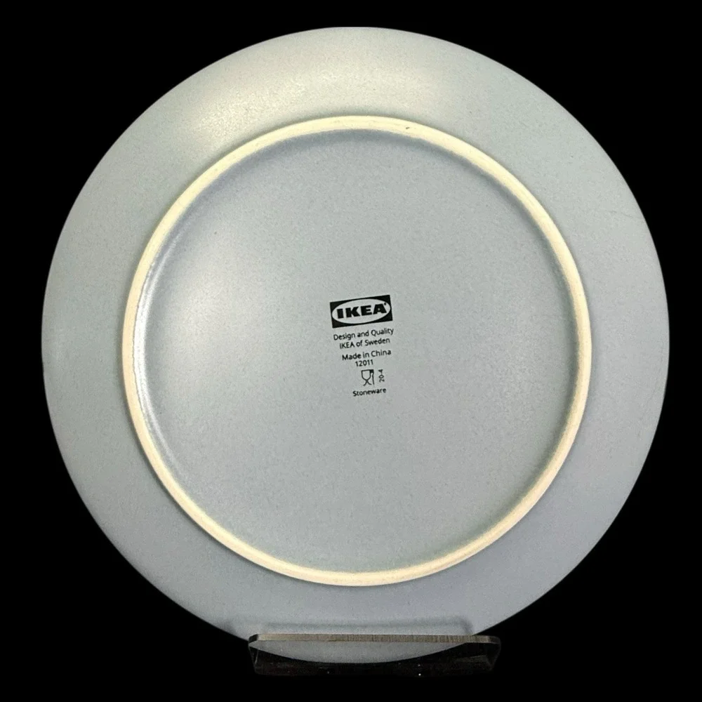 IKEA Salad Plates Blue Gray Matte # 12011 Set Of 3‎